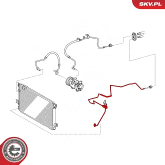 Трубопровід високого тиску кондиціонера TOYOTA Avensis T25 SKV GERMANY 54SKV710