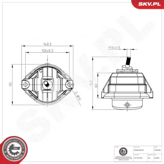Фото 1 - підвіска двигуна BMW 5 6 SKV GERMANY 75SKV048 Підвіска двигуна BMW 5 6 SKV GERMANY 75SKV048 (фото 1)