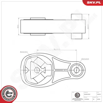 Фото 1 - підвіска двигуна SMART Fortwo SKV GERMANY 75SKV074 Підвіска двигуна SMART Fortwo SKV GERMANY 75SKV074 (фото 1)