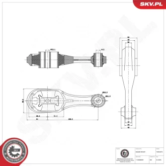 Підвіска двигуна RENAULT Fluence Grand Scenic III Megane CC III Scenic III SKV GERMANY 75SKV079
