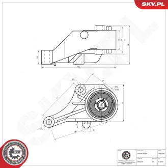 Підвіска двигуна OPEL Combo Corsa C Meriva A SKV GERMANY 75SKV108