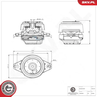 Підвіска двигуна MERCEDES-BENZ GLE GLS Klasa M SKV GERMANY 75SKV122