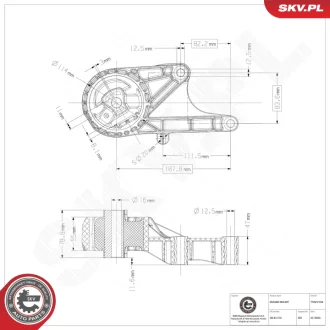 Підвіска двигуна OPEL Astra H Astra J Cascada Zafira SKV GERMANY 75SKV138