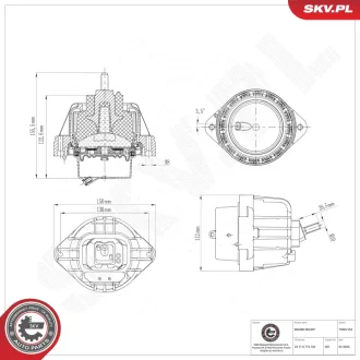 Фото 1 - підвіска двигуна BMW 1 3 X1 SKV GERMANY 75SKV153 Підвіска двигуна BMW 1 3 X1 SKV GERMANY 75SKV153 (фото 1)
