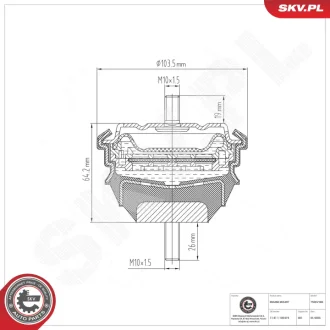 Підвіска двигуна BMW 5 7 8 Z8 FIAT Palio SKV GERMANY 75SKV180