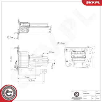 Фото 1 - підвіска двигуна CITROEN C2 C3 II DS3 PEUGEOT 207 1007 SKV GERMANY 75SKV202 Підвіска двигуна CITROEN C2 C3 II DS3 PEUGEOT 207 1007 SKV GERMANY 75SKV202 (фото 1)