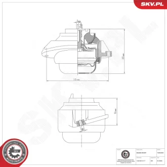 Підвіска двигуна MERCEDES-BENZ Klasa S SL SKV GERMANY 75SKV203