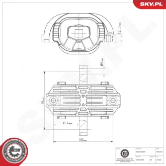 Фото 1 - підвіска двигуна BMW 5 7 SKV GERMANY 75SKV210 Підвіска двигуна BMW 5 7 SKV GERMANY 75SKV210 (фото 1)