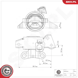 Підвіска двигуна OPEL Adam Corsa C D SKV GERMANY 75SKV211