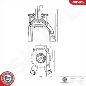 Підвіска двигуна VW California T5 Multivan T5 Transporter T5 T6 SKV GERMANY 75SKV215