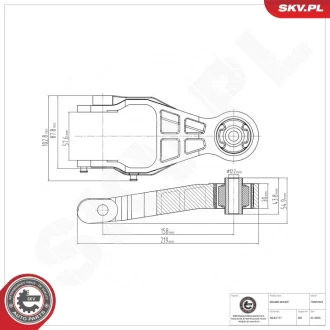 Підвіска двигуна Opel Combo Corsa C Meriva A Tigra SKV GERMANY 75SKV222