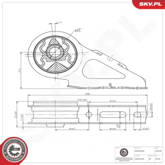 Підвіска двигуна HONDA Jazz II SKV GERMANY 75SKV230