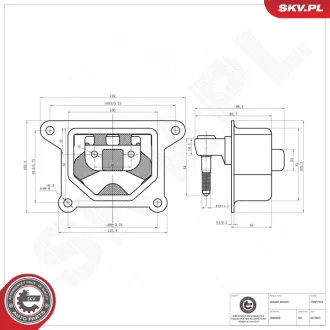 Підвіска двигуна OPEL Corsa B Tigra SKV GERMANY 75SKV235