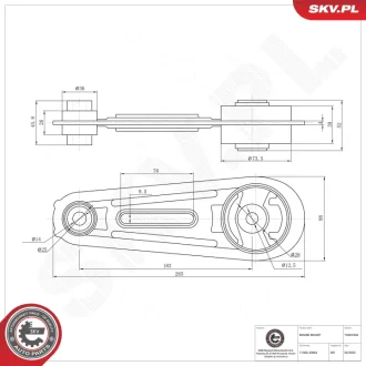 Фото 1 - підвіска двигуна NISSAN Qashqai X-trail II SKV GERMANY 75SKV236 Підвіска двигуна NISSAN Qashqai X-trail II SKV GERMANY 75SKV236 (фото 1)