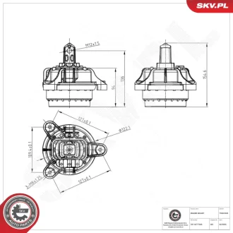 Фото 1 - підвіска двигуна BMW 5 6 7 SKV GERMANY 75SKV249 Підвіска двигуна BMW 5 6 7 SKV GERMANY 75SKV249 (фото 1)
