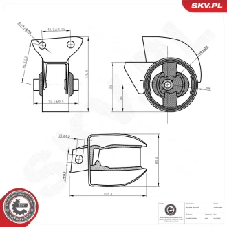 Фото 1 - підвіска двигуна HYUNDAI Tucson KIA Sportage II SKV GERMANY 75SKV264 Підвіска двигуна HYUNDAI Tucson KIA Sportage II SKV GERMANY 75SKV264 (фото 1)