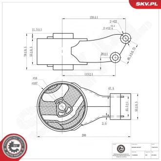 Фото 1 - підвіска двигуна CHEVROLET Cruze Orlando Opel Astra J Cascada Zafira SKV GERMANY 75SKV270 Підвіска двигуна CHEVROLET Cruze Orlando Opel Astra J Cascada Zafira SKV GERMANY 75SKV270 (фото 1)