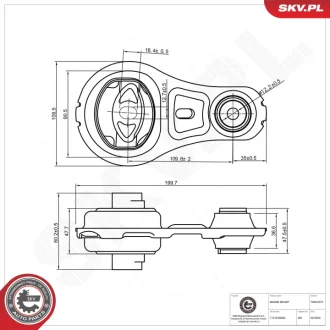 Фото 1 - підвіска двигуна NISSAN Interstar NV400 OPEL Movano B RENAULT Master III SKV GERMANY 75SKV275 Підвіска двигуна NISSAN Interstar NV400 OPEL Movano B RENAULT Master III SKV GERMANY 75SKV275 (фото 1)