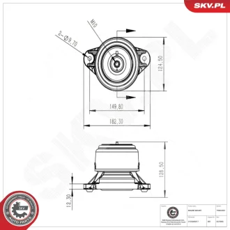 Підвіска двигуна MERCEDES-BENZ CLS Klasa E SKV GERMANY 75SKV297