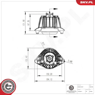 Фото 1 - підвіска двигуна MERCEDES-BENZ Klasa E SKV GERMANY 75SKV298 Підвіска двигуна MERCEDES-BENZ Klasa E SKV GERMANY 75SKV298 (фото 1)