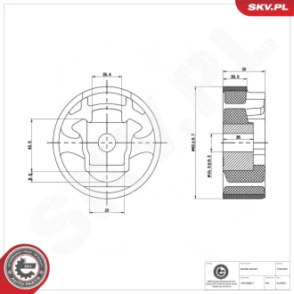 Підвіска двигуна AUDI A3 Q3 TT SEAT Alhambra Altea Leon Toledo III SKODA Octavia II Superb II Yeti VW Caddy III SKV GERMANY 75SKV307