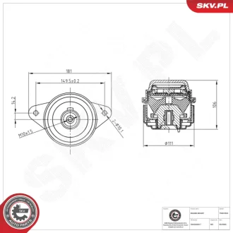 Підвіска двигуна MERCEDES-BENZ Klasa GLK SKV GERMANY 75SKV323