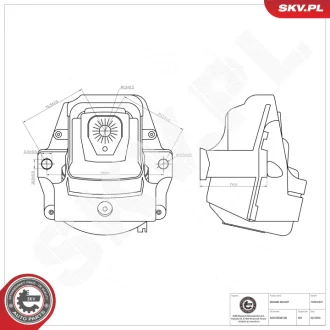 Підвіска двигуна AUDI A4 A5 Q5 SKV GERMANY 75SKV327