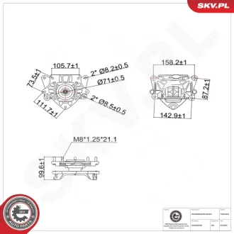 Кріплення коробки MERCEDES-BENZ GLC Klasa C Klasa E SKV GERMANY 75SKV822