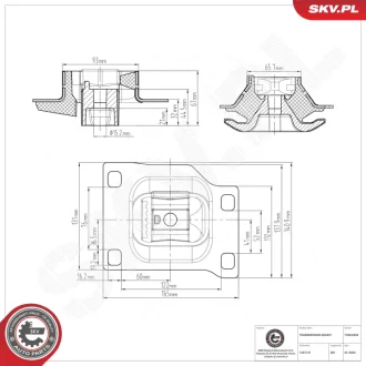 Кріплення передач FORD Focus I Transit SKV GERMANY 75SKV828