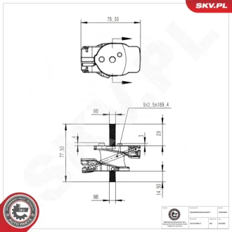 Кріплення коробки передач BMW 1 SKV GERMANY 75SKV835