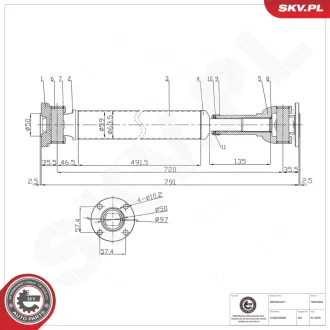 Карданний вал NISSAN Navara Pathfinder III SKV GERMANY 76SKV004