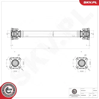 Карданний вал BMW 1 3 5 SKV GERMANY 76SKV028