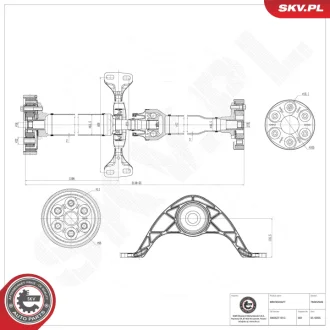 Карданний вал AUDI Q3 VW Tiguan SKV GERMANY 76SKV049