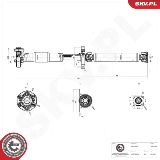 Карданний вал BMW X3 SKV GERMANY 76SKV062