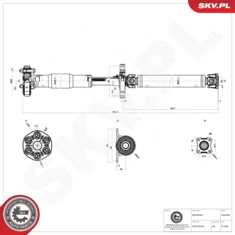 Карданний вал BMW X3 SKV GERMANY 76SKV064