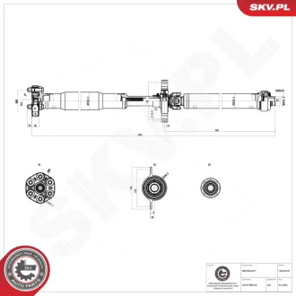 Карданний вал BMW X5 X6 SKV GERMANY 76SKV070