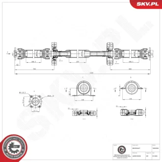 Карданний вал MERCEDES Vito Viano Sprinter SKV GERMANY 76SKV095
