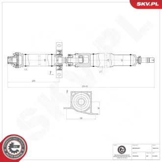 Карданний вал FIAT 500X JEEP Renegade SKV GERMANY 76SKV131