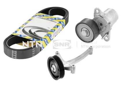 Комплект поліклинового ременя (із натягувачем) AUDI A1, A3, TT SEAT ATECA, IBIZA IV SC, LEON, LEON SC, LEON ST, LEON ST/KOMBI, LEON/HATCHBACK SKODA KODIAQ I, OCTAVIA III 1.5/1.8/2.0 08.12- SNR NTN KA85745