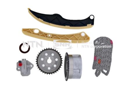 Комплект ГРМ (ланцюг + шестерня) HYUNDAI IX20, IX35, KONA, TUCSON, TUCSON/SUV, VELOSTER, KIA CARENS IV, CEED, PRO CEED, SOUL II, SPORTAGE IV, VENGA 1.4/1.6 02.10- SNR NTN KDC48901
