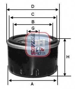 Фільтр масла SOFIMA S 3130 R