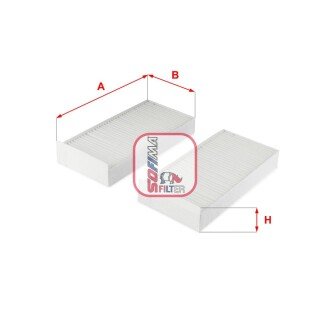 Фільтр салону BMW 1 (F40)/X2 (F39) 18-/2 (F44-F46)/X1 (F48)/i3 (I01)/Mini Couper 16- (к-кт 2 шт) SOFIMA S 3332 C