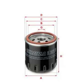 Фильтр масляный SEAT/SKODA/VW "1,0-1,4 "14>> SOFIMA S3575R