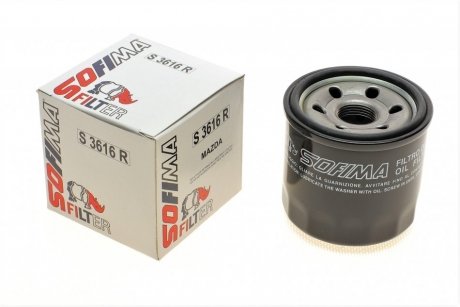 Фильтр масляный Mazda 3 1.5/2.0i /6 2.0/2.5i 13- SOFIMA S 3616 R (фото 1)