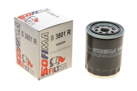 Фильтр масляный Nissan Primera/Almera/Sunny 1.3-3.0i 70-07 SOFIMA S 3801 R