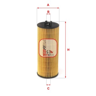 Фильтр масляный MB A-class (W176)/C (C205)/E (W212) 11- SOFIMA S 5204 PE