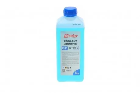 Антифриз (синій) G11 (1kg) (-35°C готовий до застосування) Solgy 503001