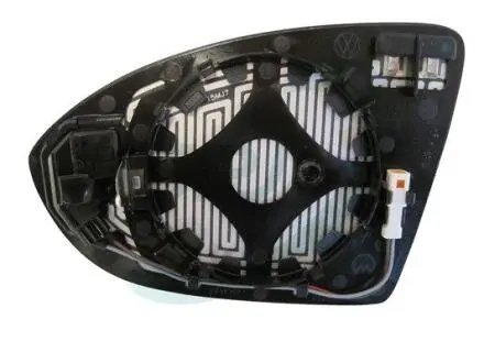 Скло дзеркала зовнішнього Лів (асферичне, обігрів, асистент зміни смуги руху, хром) VW GOLF SPORTSVAN, GOLF VII 08.12-12.20 SPJ L1209