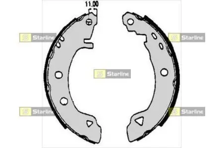 Тормозные колодки барабанные STARLINE BC 04920