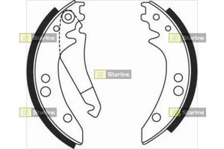 Тормозные колодки барабанные STARLINE BC 08410